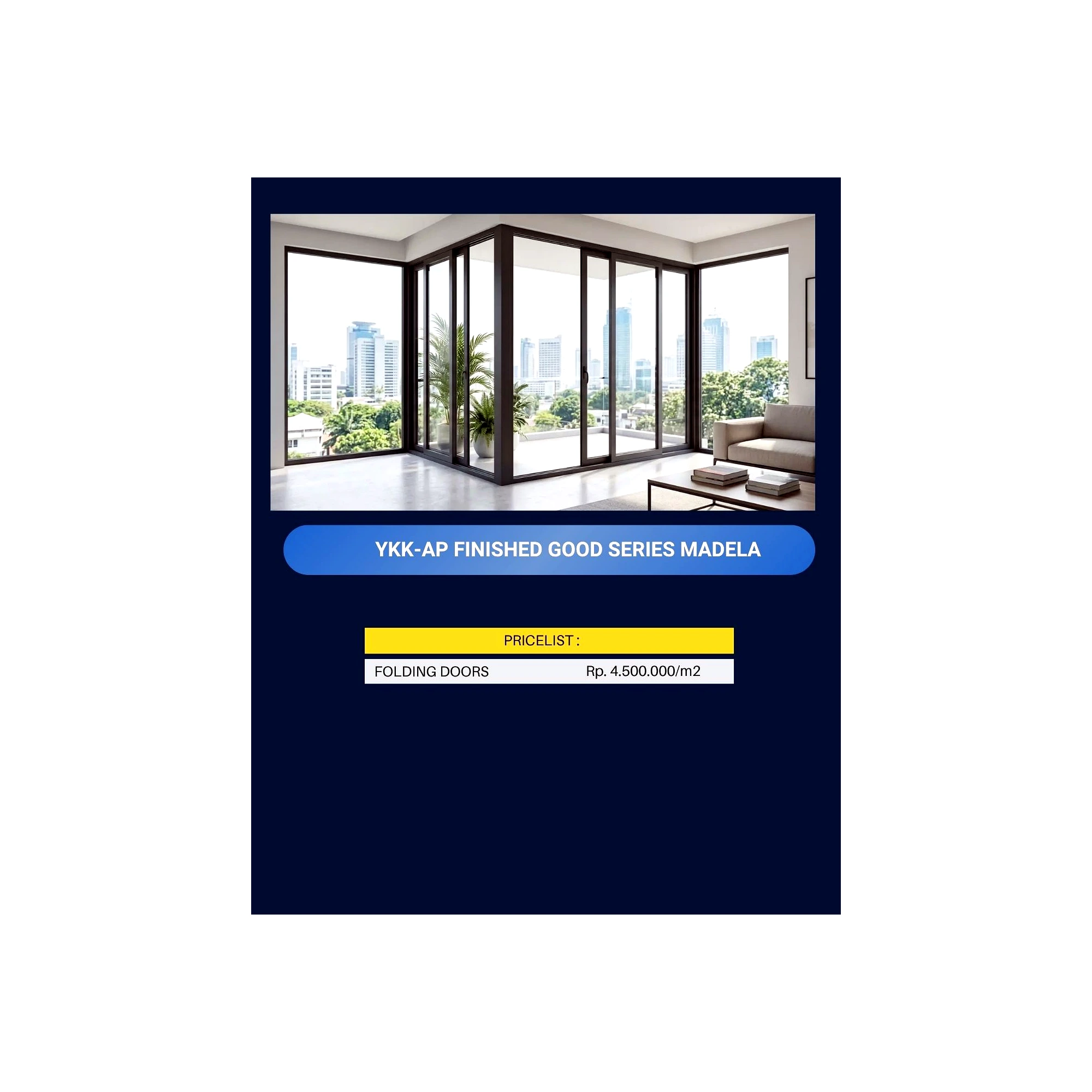 YKK-AP Finished Good Series MADELA Folding Doors Premium