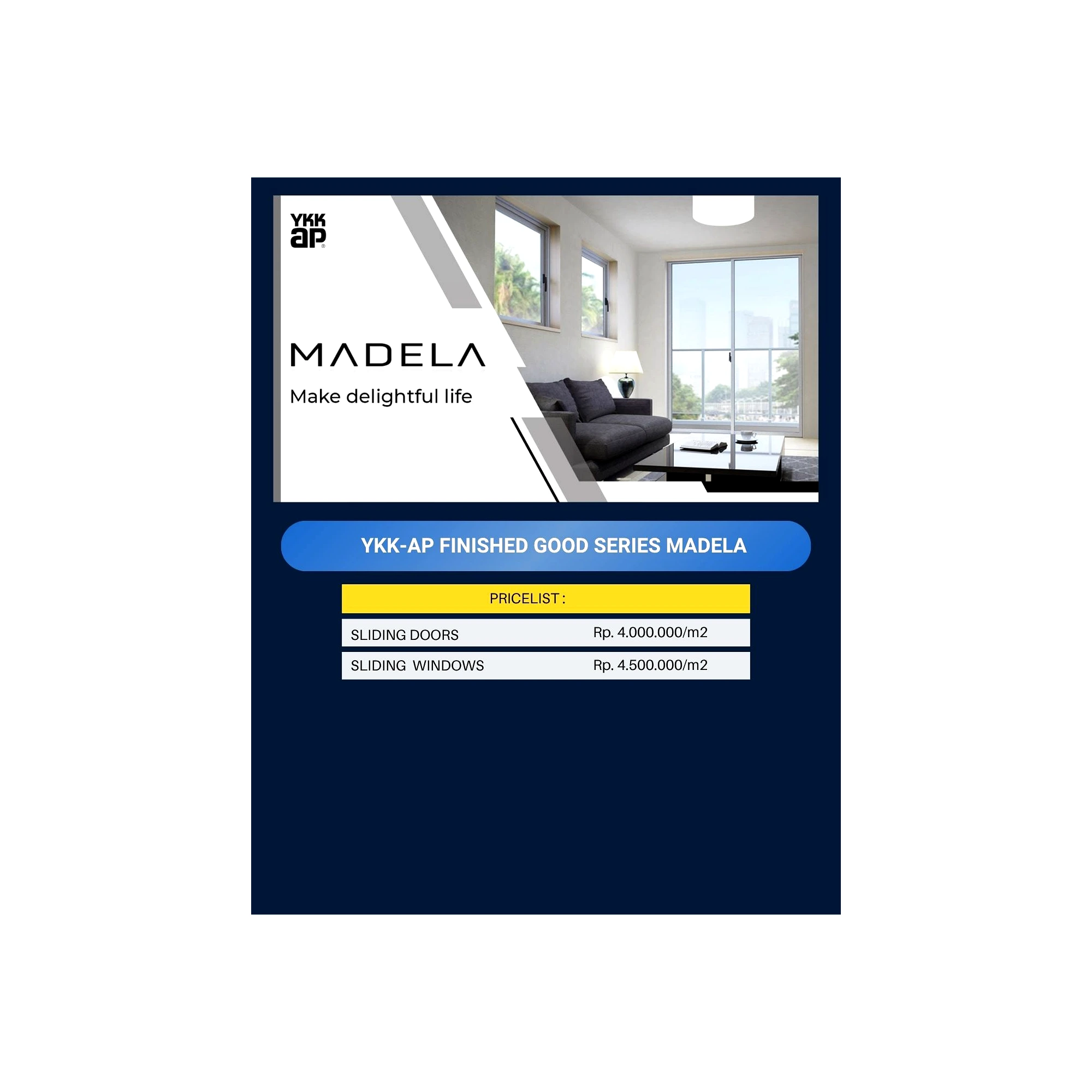 YKK-AP Finished Good Series MADELA Sliding Doors & Windows