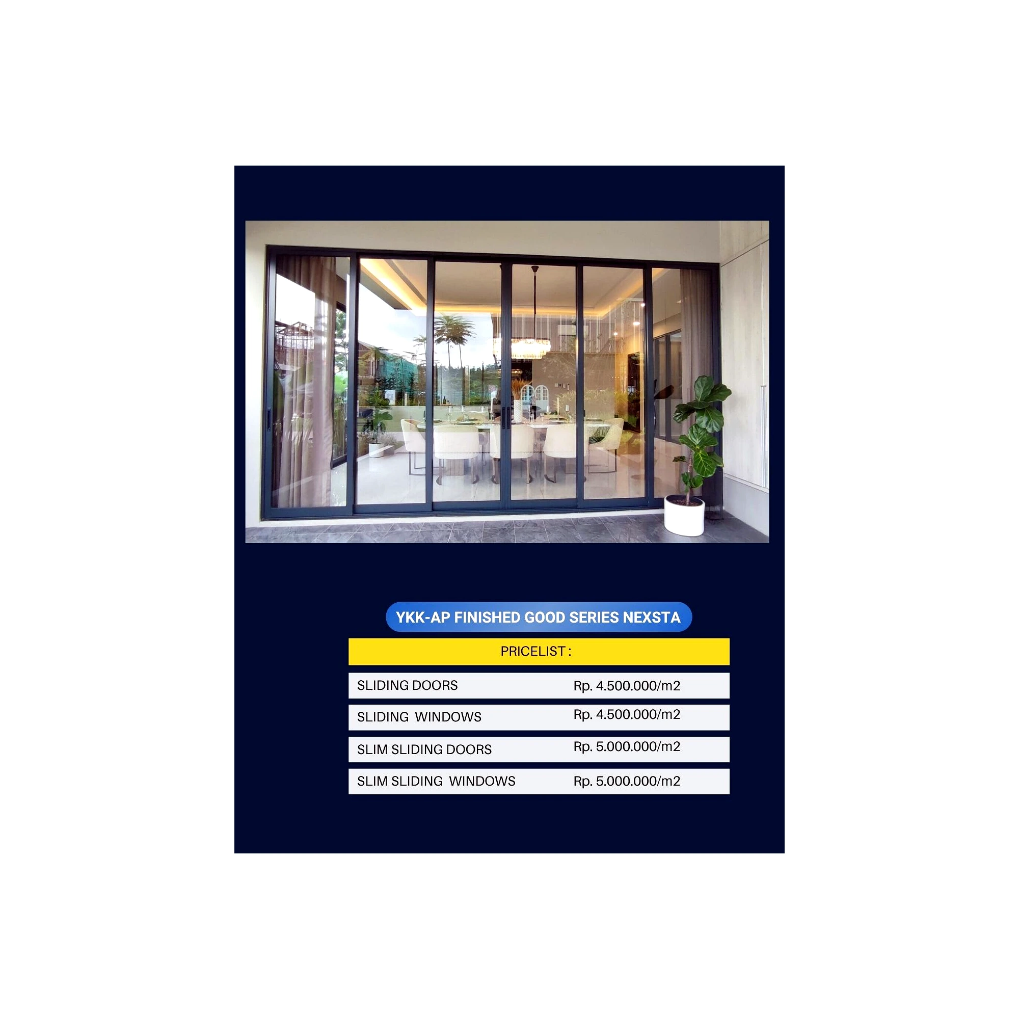 YKK-AP Finished Good Series NEXSTA Sliding Doors & Windows