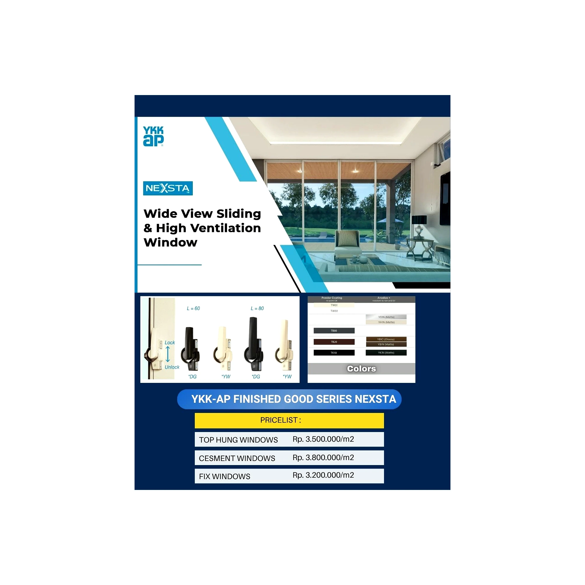YKK-AP Finished Good Series NEXSTA Windows